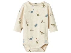 Name It bodysuit peyote melange with dinosaurs